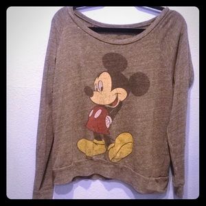 DISNEY Mickey Mouse grey long sleeve top